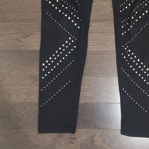 Black Rhinestone Leggings Justice Girls - Picture 3 of 4